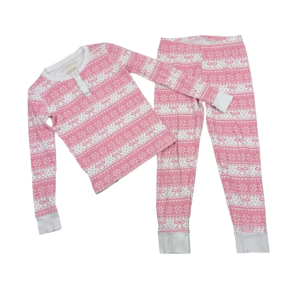 The Beaufort Bonnet Company Pima Cotton Winter Bows Pajama Set, Size 6